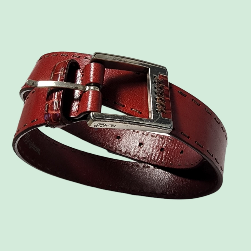 Brighton Red Leather Belt SZ M / 30